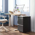 2-Drawer Mobile File Cabinet with Lock,, Space-Saving Document Organizer Fits Letter/A4/Legal Files
