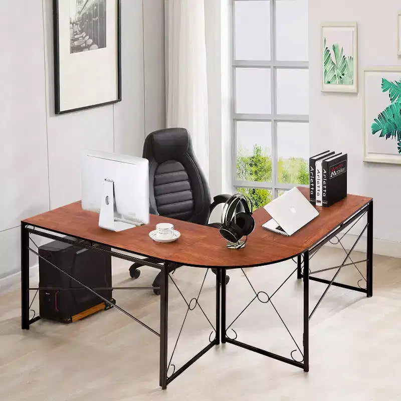 Scrivania angolare a L per computer, ufficio o studio, workstation di scrittura, tavolo da gioco da 150 cm