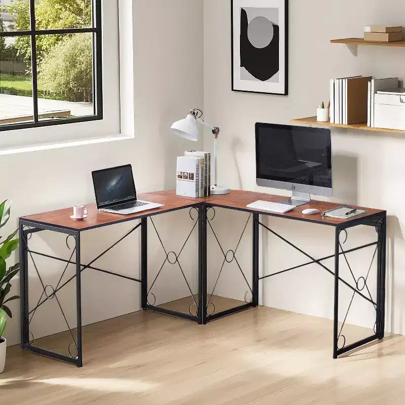 Scrivania angolare a L per computer, ufficio o studio, workstation di scrittura, tavolo da gioco da 150 cm