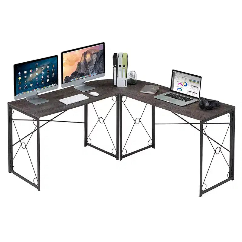 Scrivania angolare a L per computer, ufficio o studio, workstation di scrittura, tavolo da gioco da 150 cm