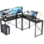 Scrivania angolare a L per computer, ufficio o studio, workstation di scrittura, tavolo da gioco da 150 cm