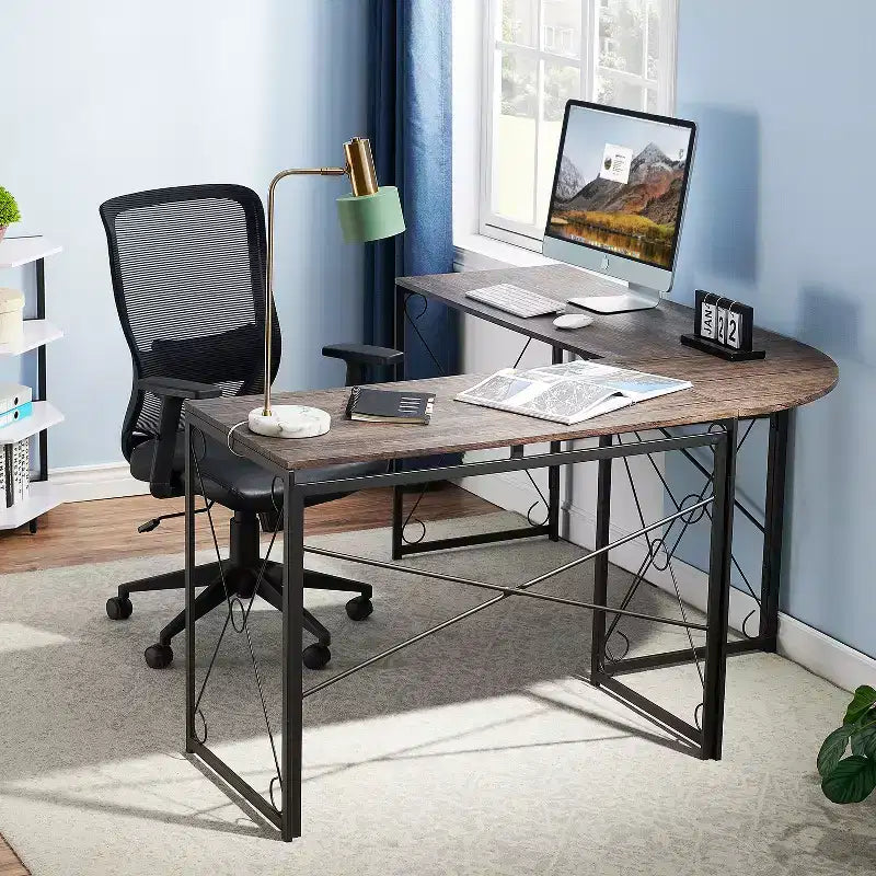 Scrivania angolare a L per computer, ufficio o studio, workstation di scrittura, tavolo da gioco da 150 cm