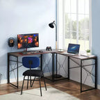 Scrivania angolare a L per computer, ufficio o studio, workstation di scrittura, tavolo da gioco da 150 cm