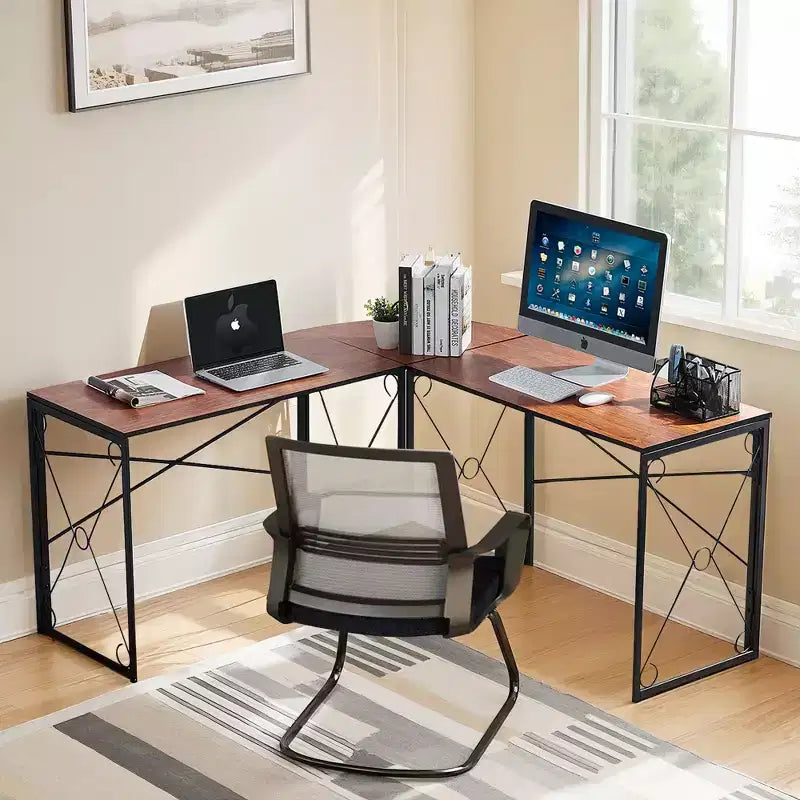 Scrivania angolare a L per computer, ufficio o studio, workstation di scrittura, tavolo da gioco da 150 cm