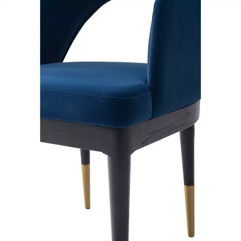 Set di 2 sedie da pranzo moderne Carrington in velluto con braccioli