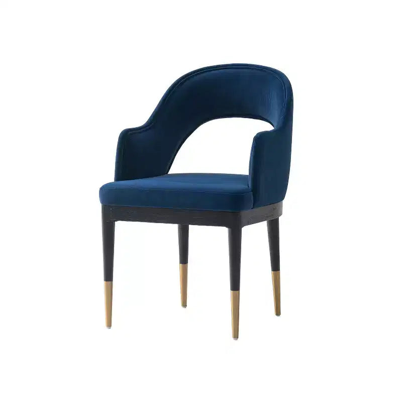 Set di 2 sedie da pranzo moderne Carrington in velluto con braccioli