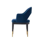 Set di 2 sedie da pranzo moderne Carrington in velluto con braccioli