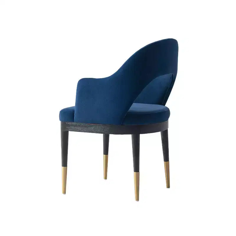 Set di 2 sedie da pranzo moderne Carrington in velluto con braccioli