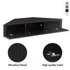 Vondal Porta TV da Parete ad Angolo Moderno Metà Secolo a 3 Ripiani per TV fino a 50"