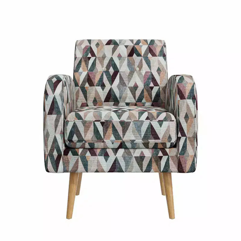 Poltrona accentuata Mid-Century Modern Mindy Fantasia Prismatica