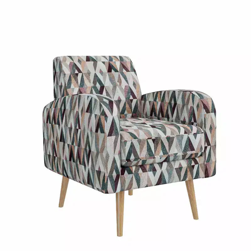Poltrona accentuata Mid-Century Modern Mindy Fantasia Prismatica