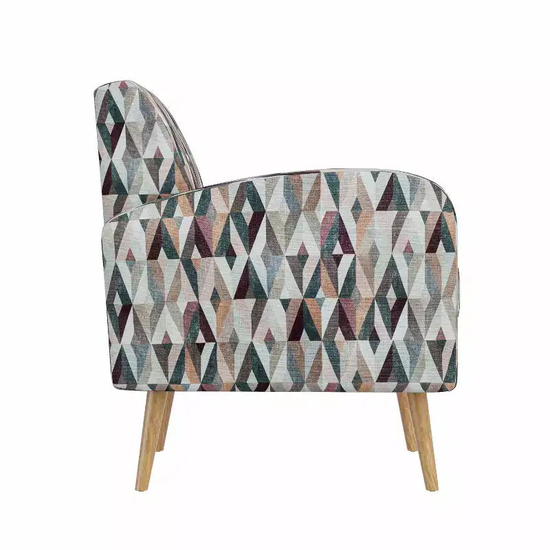 Poltrona accentuata Mid-Century Modern Mindy Fantasia Prismatica