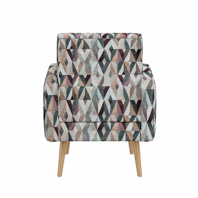 Poltrona accentuata Mid-Century Modern Mindy Fantasia Prismatica