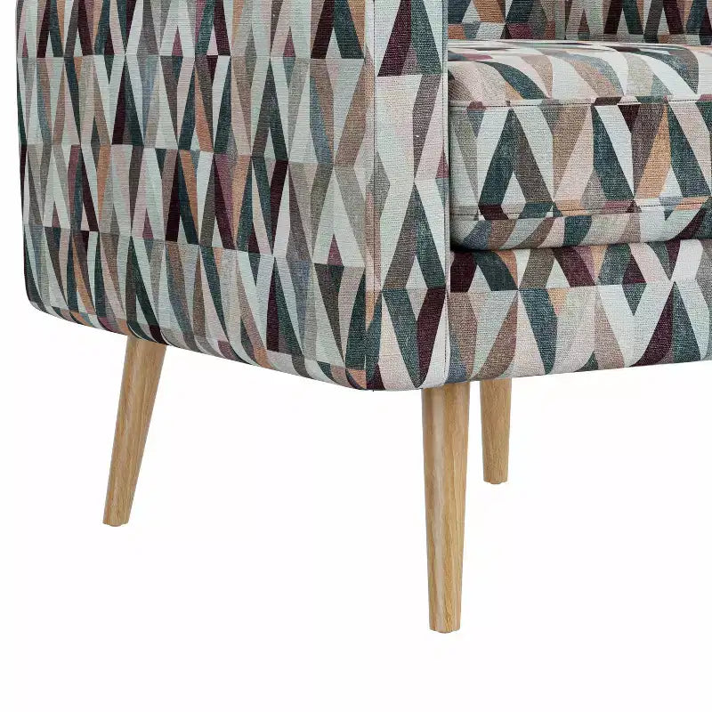 Poltrona accentuata Mid-Century Modern Mindy Fantasia Prismatica