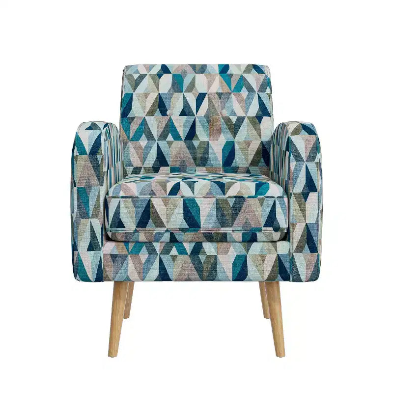 Poltrona accentuata Mid-Century Modern Mindy Fantasia Prismatica