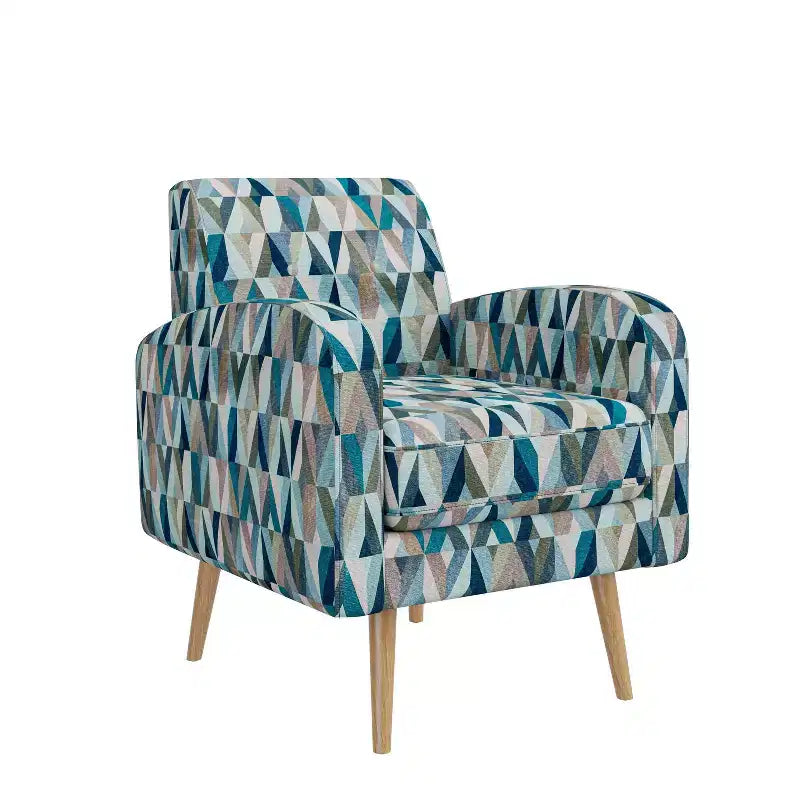 Poltrona accentuata Mid-Century Modern Mindy Fantasia Prismatica