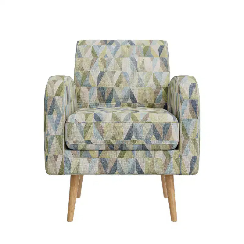 Poltrona accentuata Mid-Century Modern Mindy Fantasia Prismatica