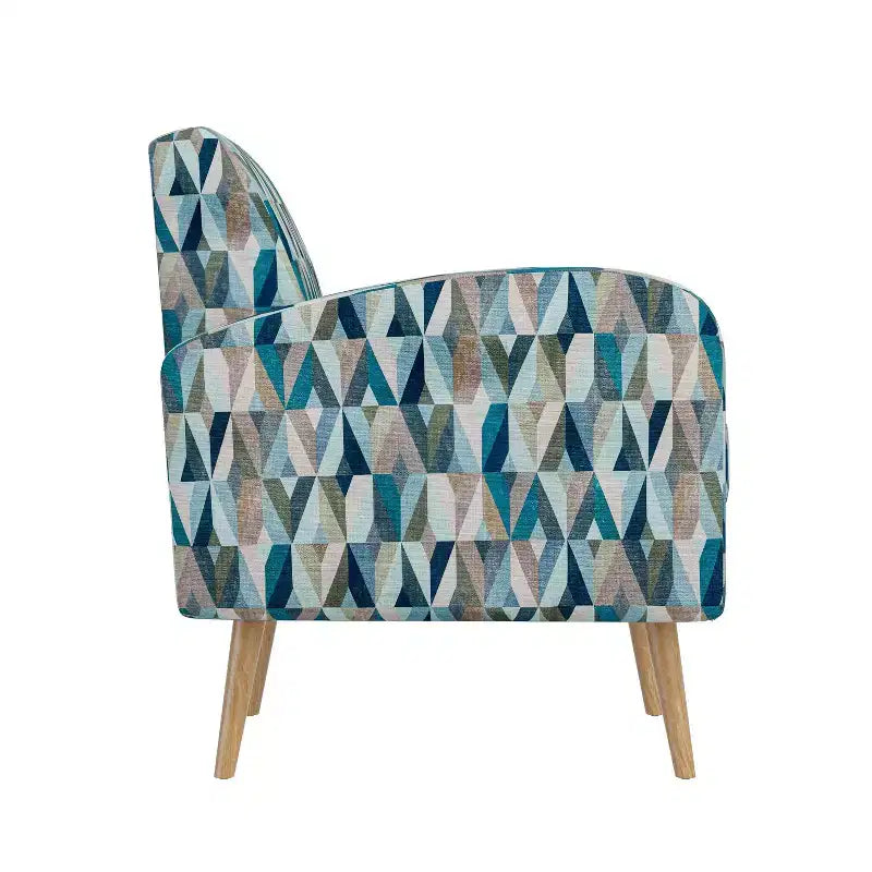 Poltrona accentuata Mid-Century Modern Mindy Fantasia Prismatica
