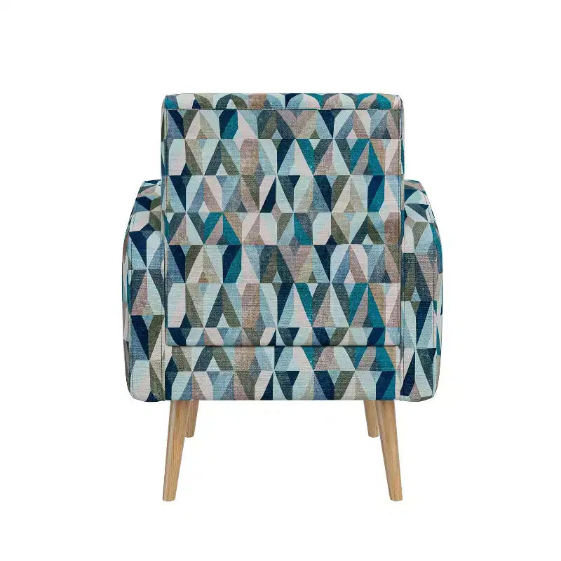 Poltrona accentuata Mid-Century Modern Mindy Fantasia Prismatica