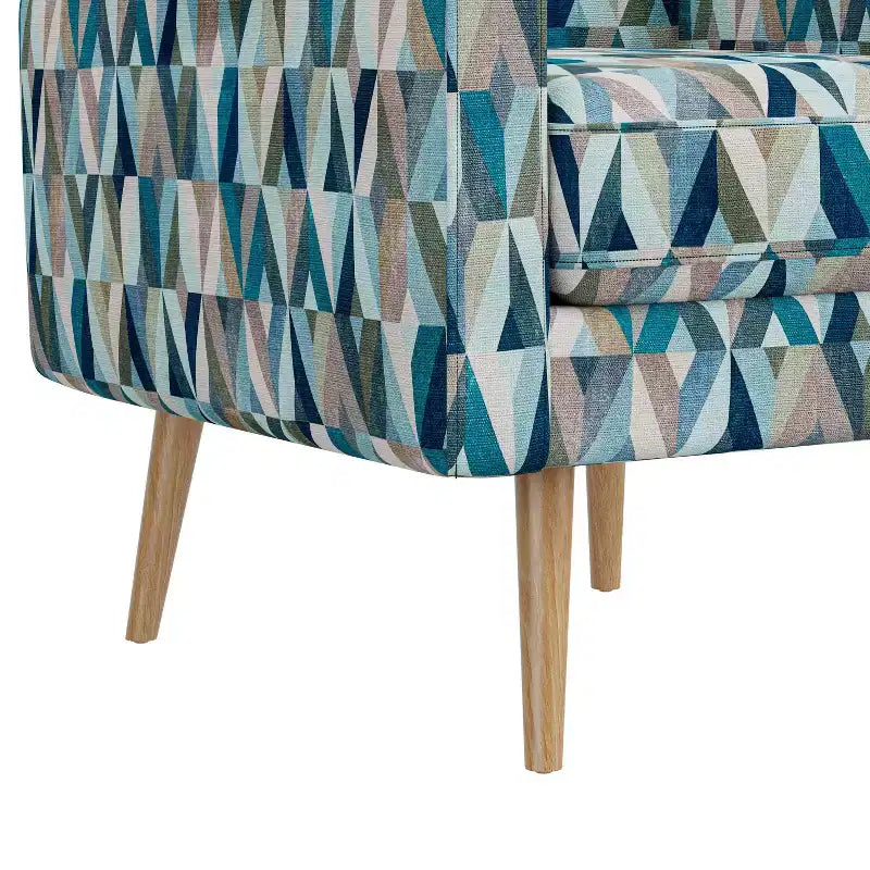 Poltrona accentuata Mid-Century Modern Mindy Fantasia Prismatica
