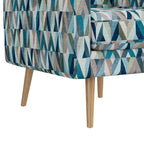 Poltrona accentuata Mid-Century Modern Mindy Fantasia Prismatica