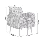 Poltrona accentuata Mid-Century Modern Mindy Fantasia Prismatica