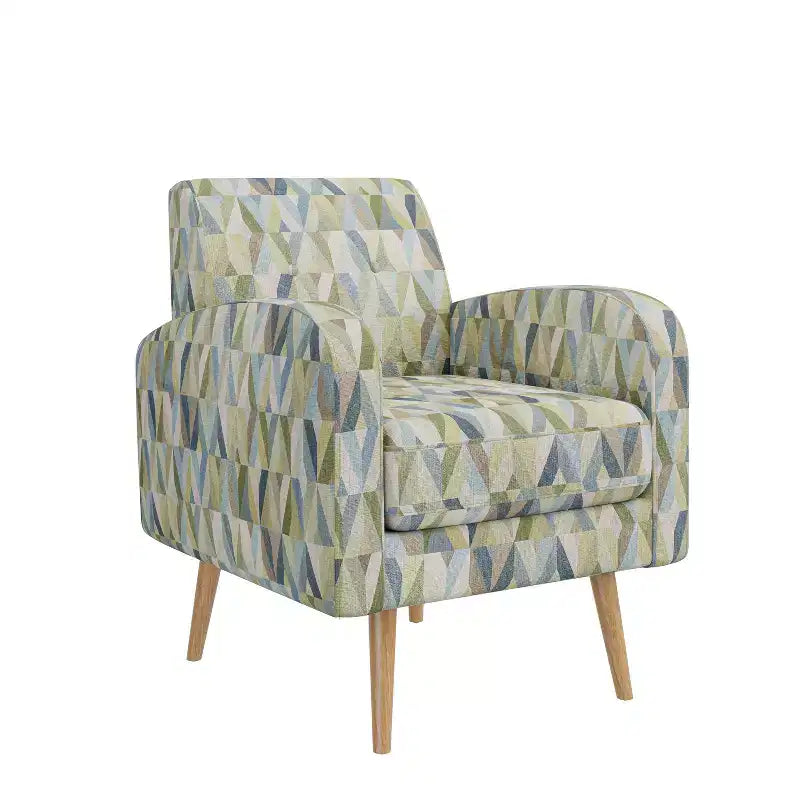 Poltrona accentuata Mid-Century Modern Mindy Fantasia Prismatica