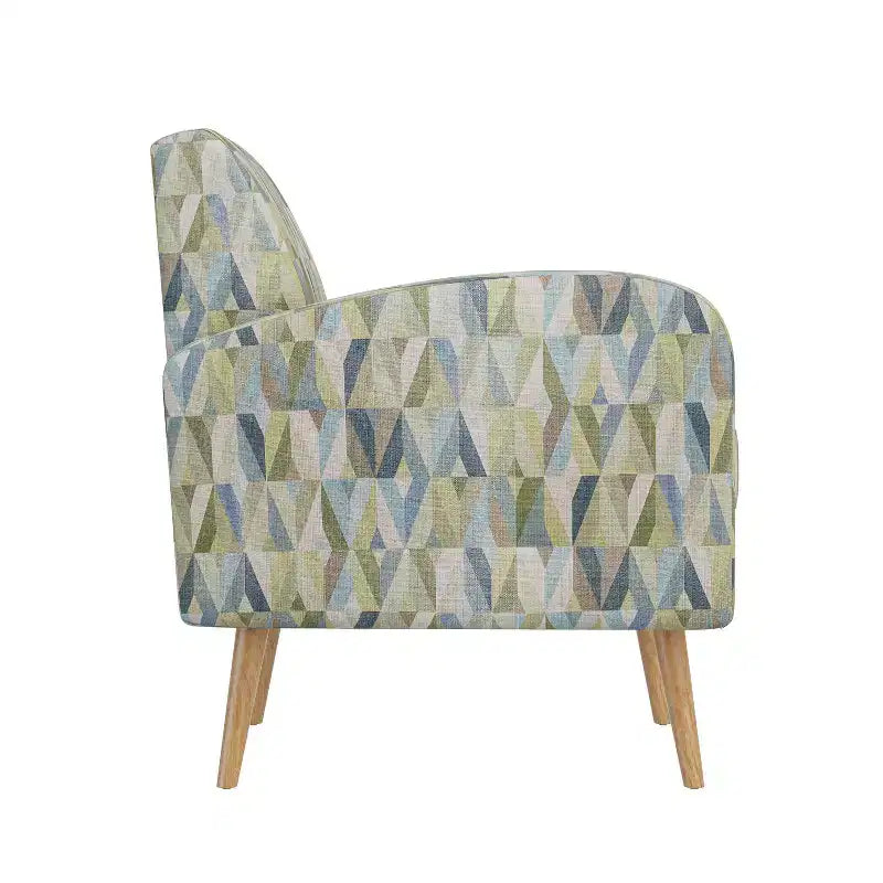 Poltrona accentuata Mid-Century Modern Mindy Fantasia Prismatica