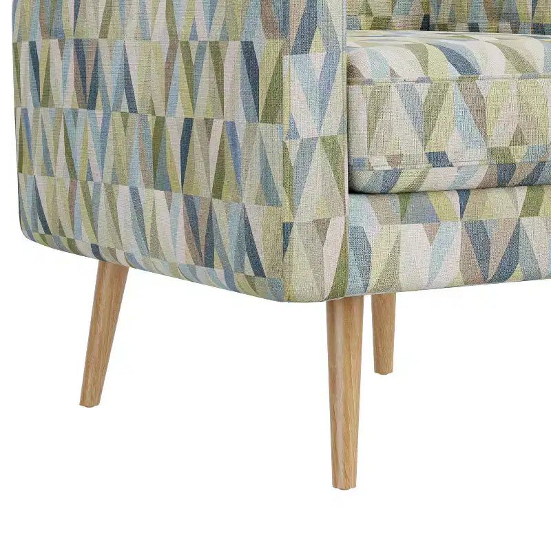 Poltrona accentuata Mid-Century Modern Mindy Fantasia Prismatica