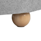 Pouf vassoio in tessuto naturale