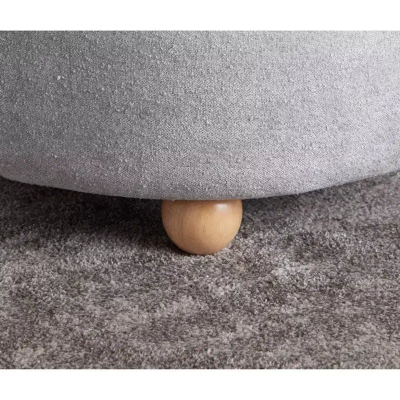 Pouf vassoio in tessuto naturale