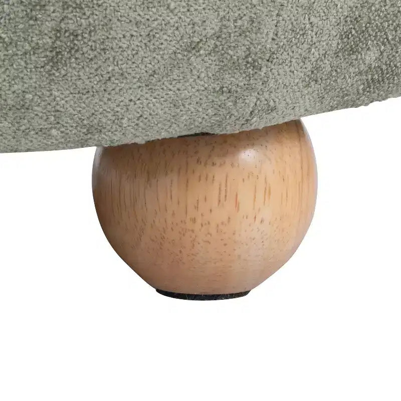 Pouf vassoio in tessuto naturale