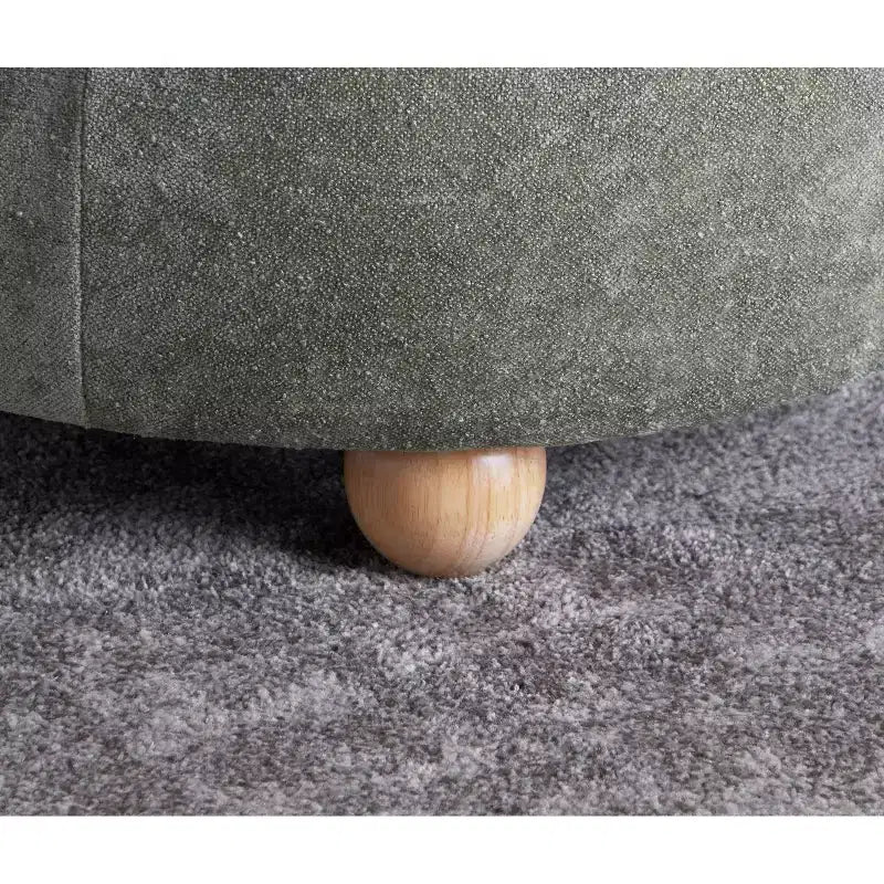 Pouf vassoio in tessuto naturale