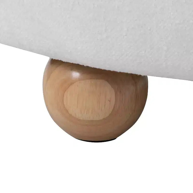 Pouf vassoio in tessuto naturale