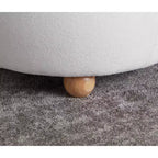 Pouf vassoio in tessuto naturale